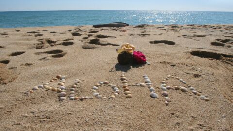 aloha on beach