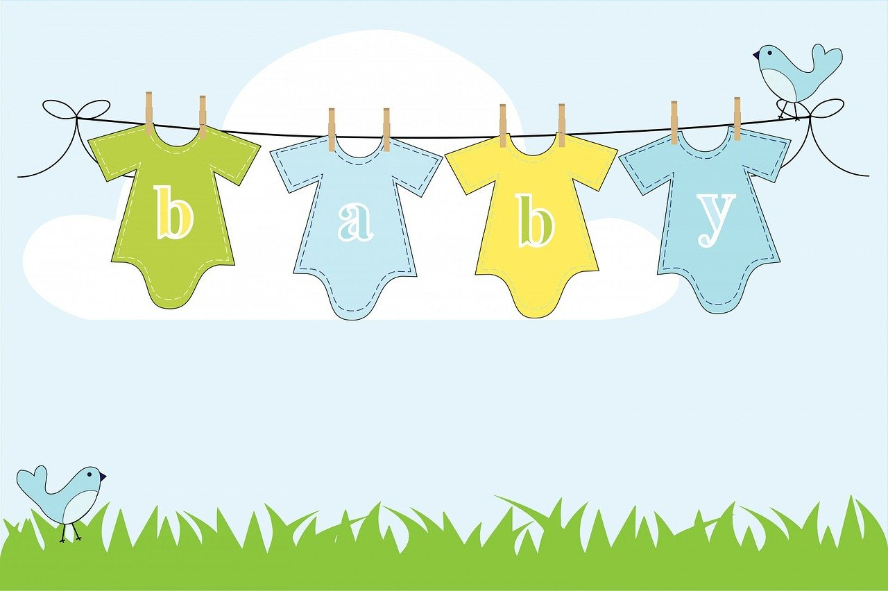 baby clothes on clothesline